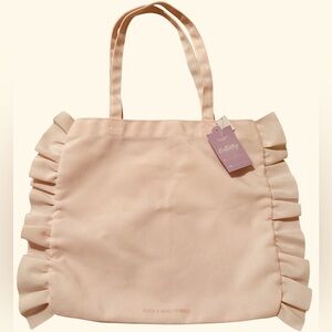 Bath & Body Works ruffled pink tote - NWT